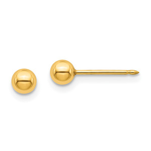 Inverness Stainless Steel 24K Gold-plated 4mm Ball Post Earrings