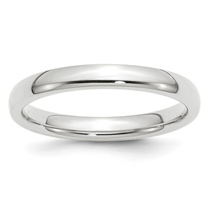 Platinum 3mm Comfort-Fit Wedding Band Size 8.5