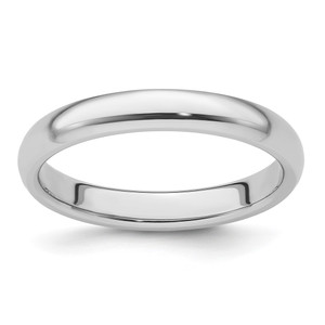 Platinum 3mm Lightweight Comfort-Fit Wedding Band Size 8