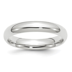 Platinum 4mm Comfort-Fit Wedding Band Size 7.5