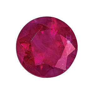 Ruby A Quality 3.25mm Round Diamond-Cut