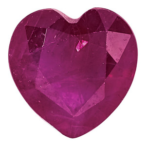 Ruby C Quality 4mm Heart