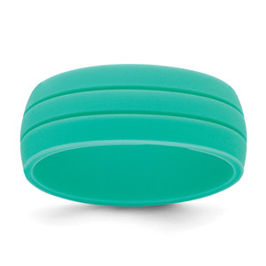 Silicone Aqua Blue 8.50mm Grooved Band - SL-A646DAE5-5859