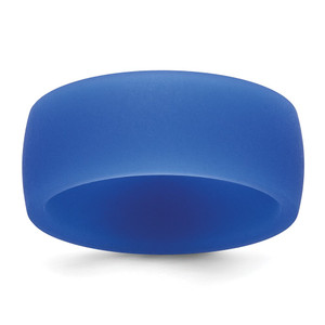 Silicone Blue 8.70mm Flat Edge Band - SL-710BF52A-9523