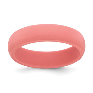 Silicone Coral 5.7mm Domed Band Size 6