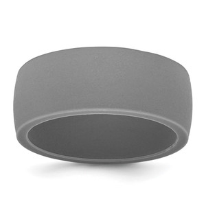 Silicone Dark Gray 8.70mm Flat Edge Band - SL-AB078726-5820