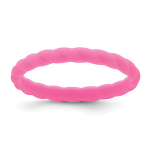 Silicone Fuchsia 3mm Braided Band - SL-76CBF827-9401