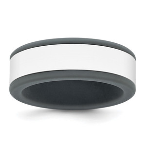 Silicone Grey with Removable White Center 8mm Band - SL-DA463437-4845