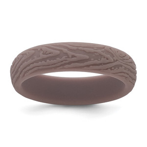 Silicone Light Brown 5.70mm Wood Grain Pattern Band - SL-1C528AFB-6723