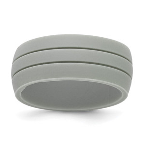 Silicone Light Gray 8.50mm Grooved Band - SL-B827FD24-4776