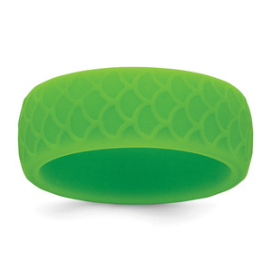 Silicone Light Green 8.70mm Fish Scale Pattern Band - SL-3C81A7C3-1051