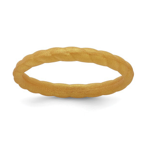 Silicone Metallic Gold 3mm Braided Band - SL-30B39DDE-7503