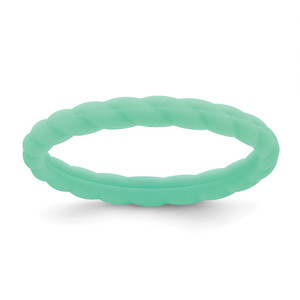 Silicone Mint Green 3mm Braided Band - SL-C6D43D15-9688