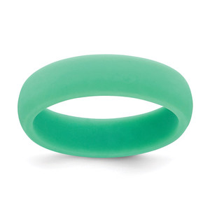 Silicone Mint Green 5.7mm Domed Band Size 5