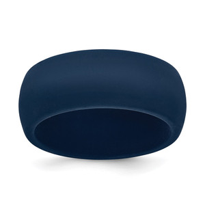 Silicone Navy Blue 8.7mm Domed Band Size 8
