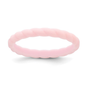 Silicone Pink 3mm Braided Band - SL-4D25F2FE-7168