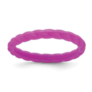Silicone Plum Purple 3mm Braided Band - SL-3EB25CFD-1846