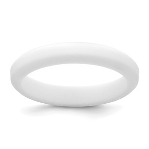 Silicone White 4mm Ridged Edge Band - SL-761BEC6E-1106
