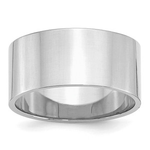 SS Rhodium-plated 10mm Flat Size 11 Band