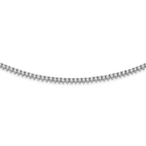Sterling Shimmer Sterling Silver Rhodium-plated 18 inch 163 Stone CZ Riviera Necklace