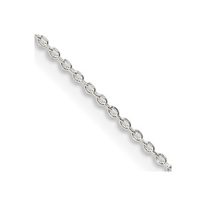 Sterling Silver .95mm Diamond-cut Forzantine Cable Chain - QP-ABF9732B-9076