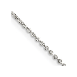 Sterling Silver .9mm Flat Link Cable Chain - QP-E337E693-1499