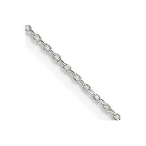 Sterling Silver 1.10mm Forzantine Cable Chain w/4in ext.