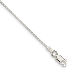 Sterling Silver 1.25mm Diamond-cut Round Spiga Chain - QS-DE0E910D-3886