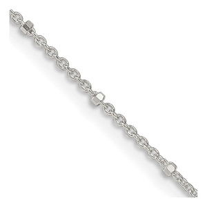 Sterling Silver 1.25mm Rolo with Beads Chain - QF-6E6F38DE-5351