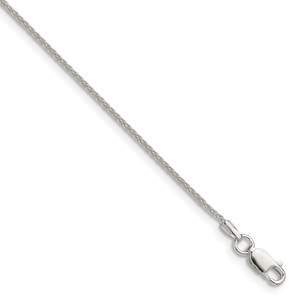 Sterling Silver 1.3mm 8 Sided D/C Double Spiga Chain - QD-FE671CB5-9451