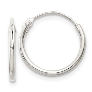 Sterling Silver 1.3mm Hoop Earrings - QE-2C9FEF71-6267