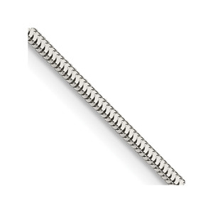 Sterling Silver 1.5mm Diamond-cut Flat Snake Chain - QS-74BACC9B-2408
