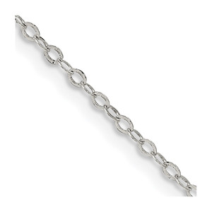 Sterling Silver 1.5mm Flat Open Oval Cable Chain - QP-F8601274-9890