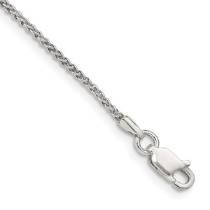 Sterling Silver 1.5mm Round Spiga Chain Anklet - QS-76DD1A76-9409