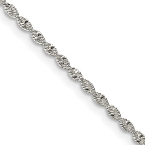 Sterling Silver 1.65mm Twisted Herringbone Chain - QP-559E66B1-4950