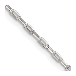 Sterling Silver 1.75mm Elongated Open Link Chain - QF-D6DD60D2-5396