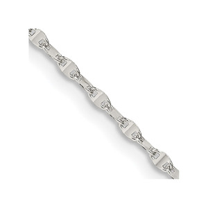 Sterling Silver 1.75mm Fancy Wave Flat Link Chain - QF-49CF486F-7762