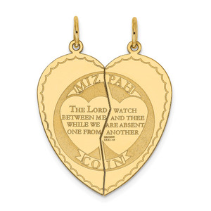 14K 2-piece Mizpah Charm - XA-C9329880-5844
