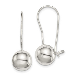 Sterling Silver 10mm Ball Earrings - QE-B2DCC5A5-1312