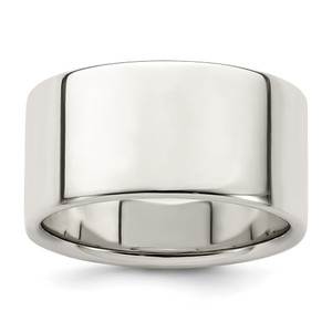 Sterling Silver 10mm Lightweight Flat Size 11.5 Band