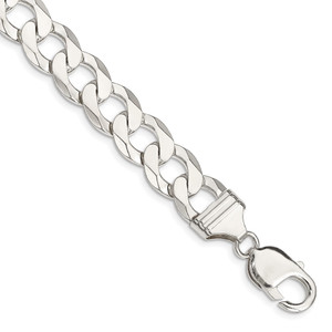 Sterling Silver 11.75mm Flat Curb Chain - QL-030955B5-4360