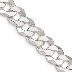Sterling Silver 12.3mm Beveled Curb Chain - QF-468B60CE-8652