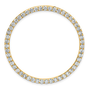 14k 3 carat Lab Grown Diamond VS/SI+ G+ Complete Circle Chain Slide Pendant - PM-F9B508F3-5518