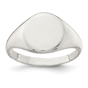 Sterling Silver 13x10mm Closed Back Signet Ring - QR-063AFFA0-3588