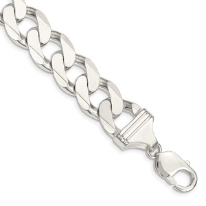 Sterling Silver 14.5mm Curb Chain - QC-5F97F771-7125