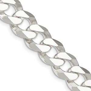 Sterling Silver 14mm Beveled Curb Chain - QF-E06C1077-1283