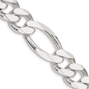 Sterling Silver 15mm Figaro Chain - QF-B5320F2E-1745