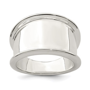 Sterling Silver 15mm Tapered Ring - QR-C06FC8B9-3367
