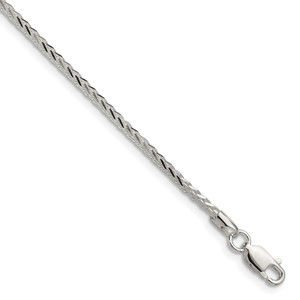 Sterling Silver 2.0mm 8 Sided D/C Double Spiga Chain - QD-F8BD2B7E-4593