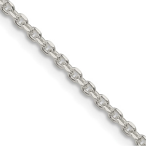 Sterling Silver 2.1mm Diamond-cut Forzantine Cable Chain - QP-4133F2B5-7283